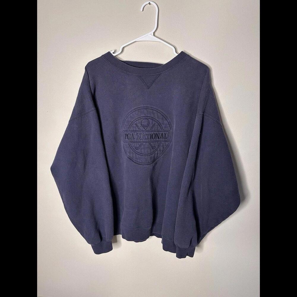 VINTAGE PGA National Crewneck Navy Blue Size XL